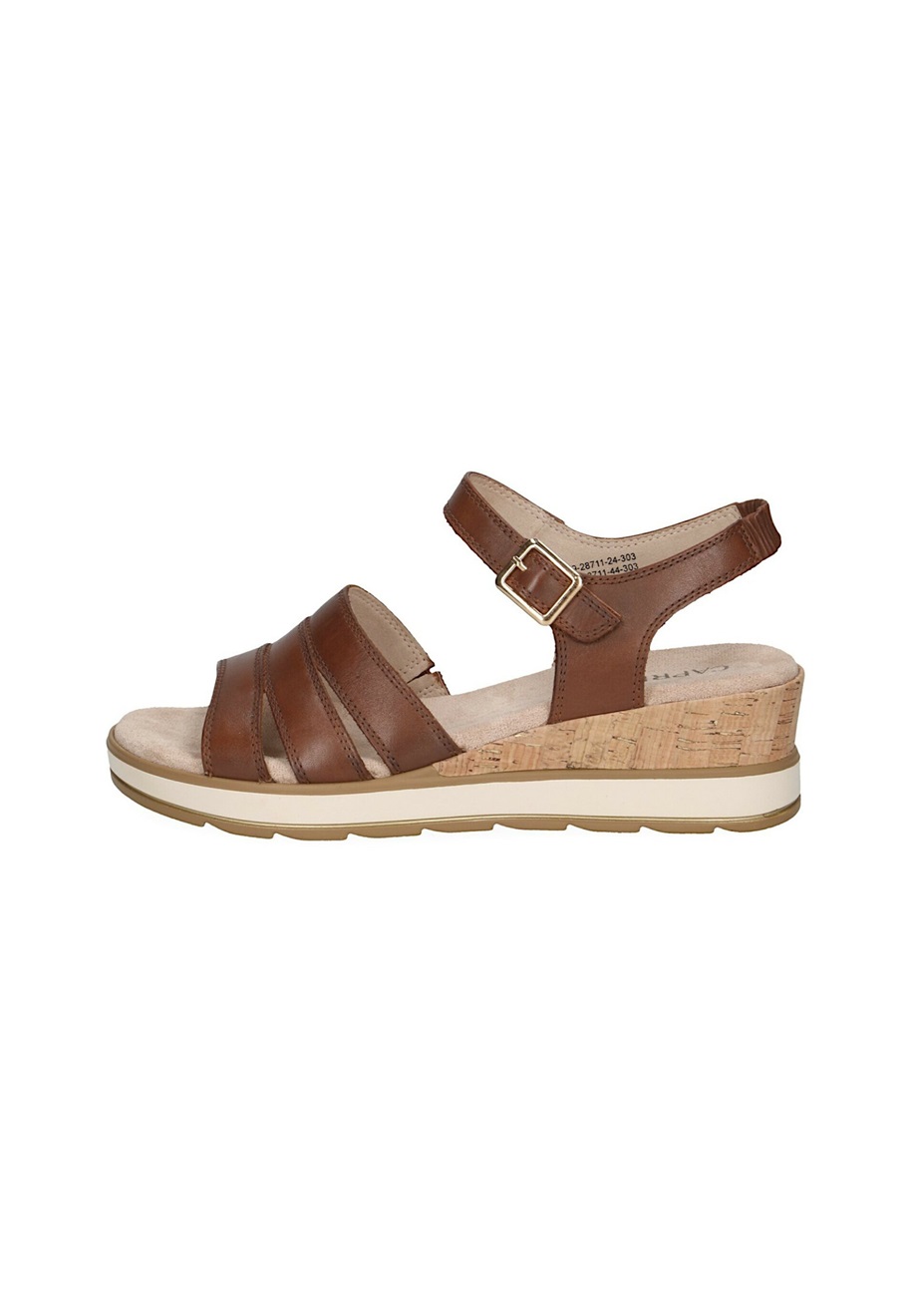 Caprice Keilsandalette - cognac nappa/braun