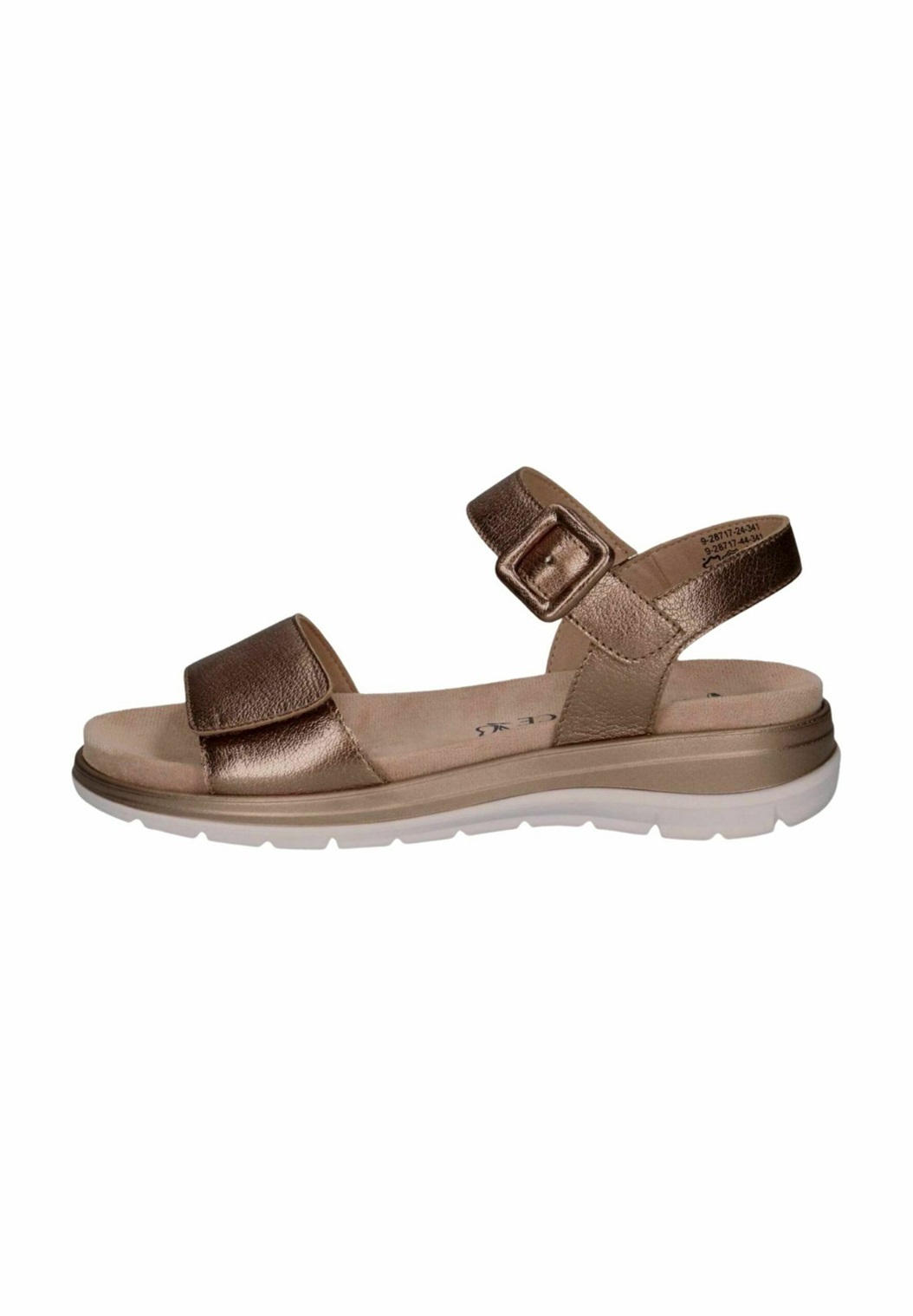 Caprice Keilsandalette - taupe metalic/taupe