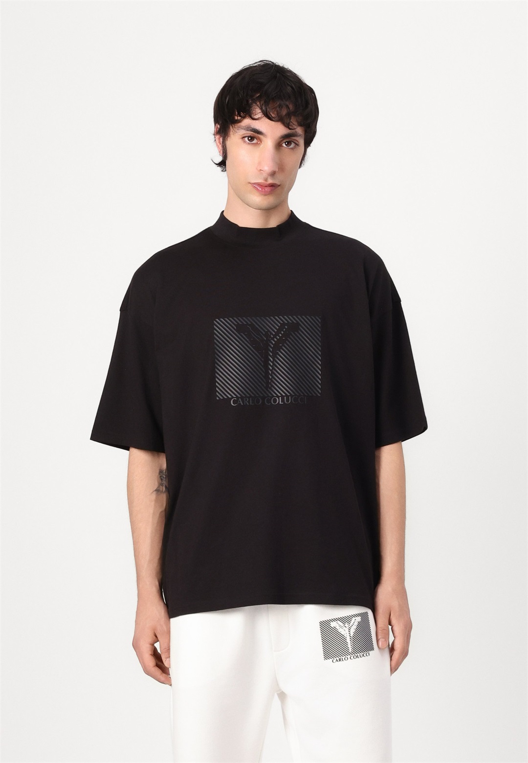 Carlo Colucci UNISEX - T-Shirt print - black/schwarz