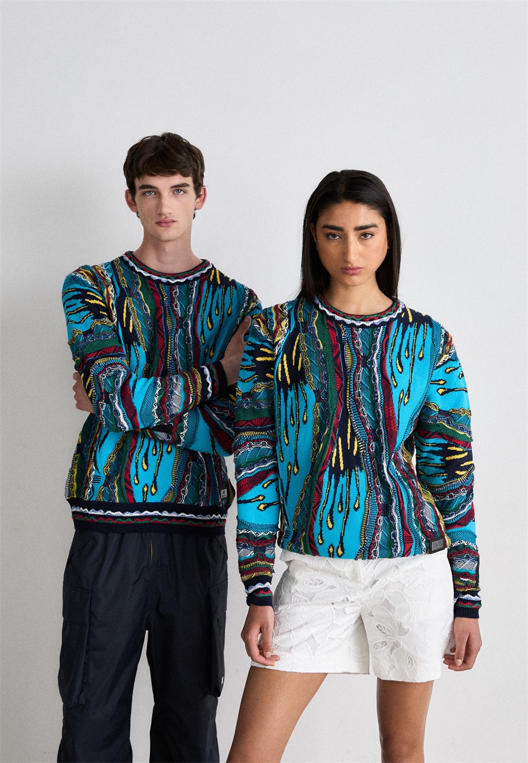 Carlo Colucci UNISEX - Strickpullover - light pretol/petrol