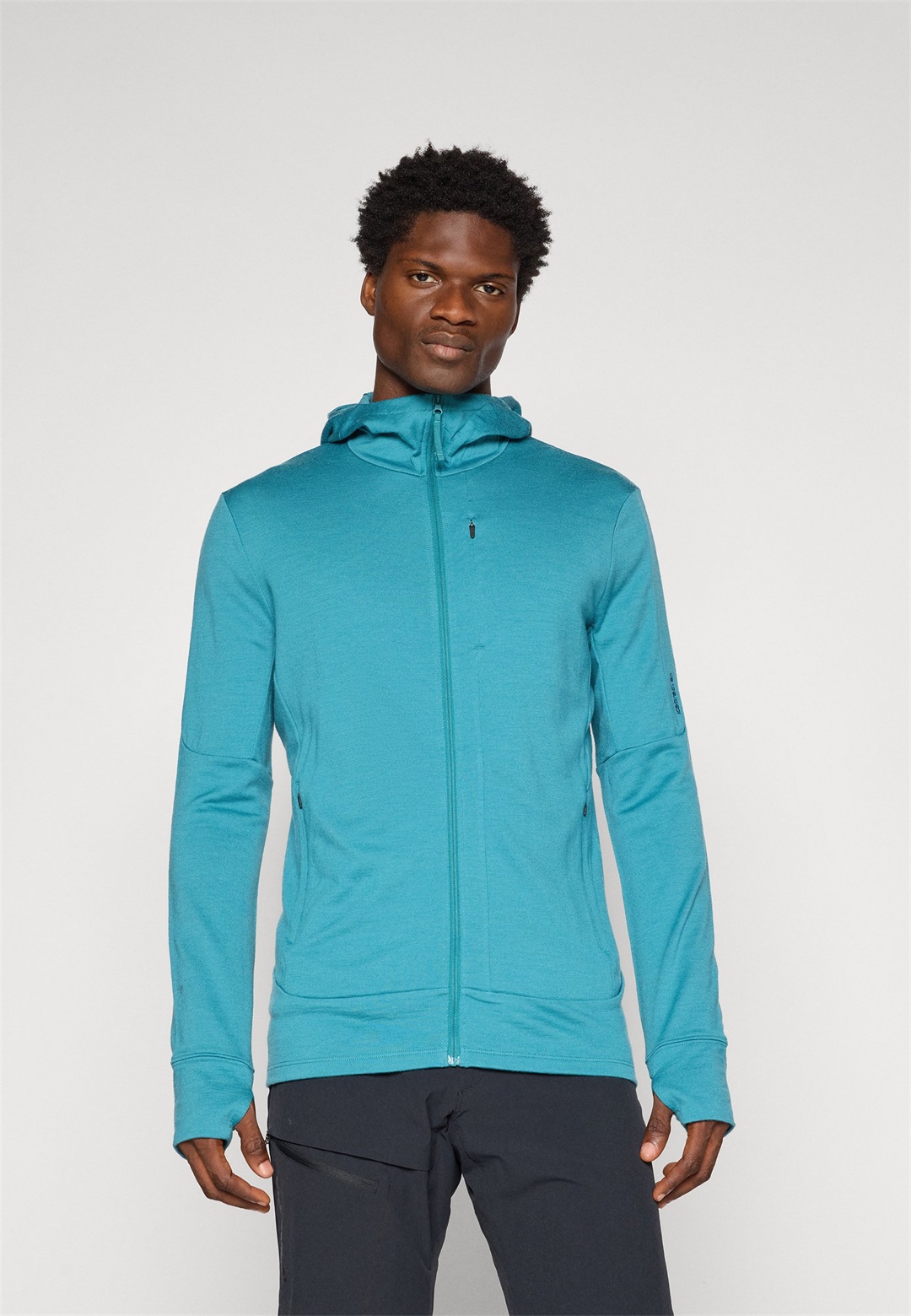 icebreaker MEN QUANTUM ZIP HOODIE - Trainingsjacke - topaz/blau