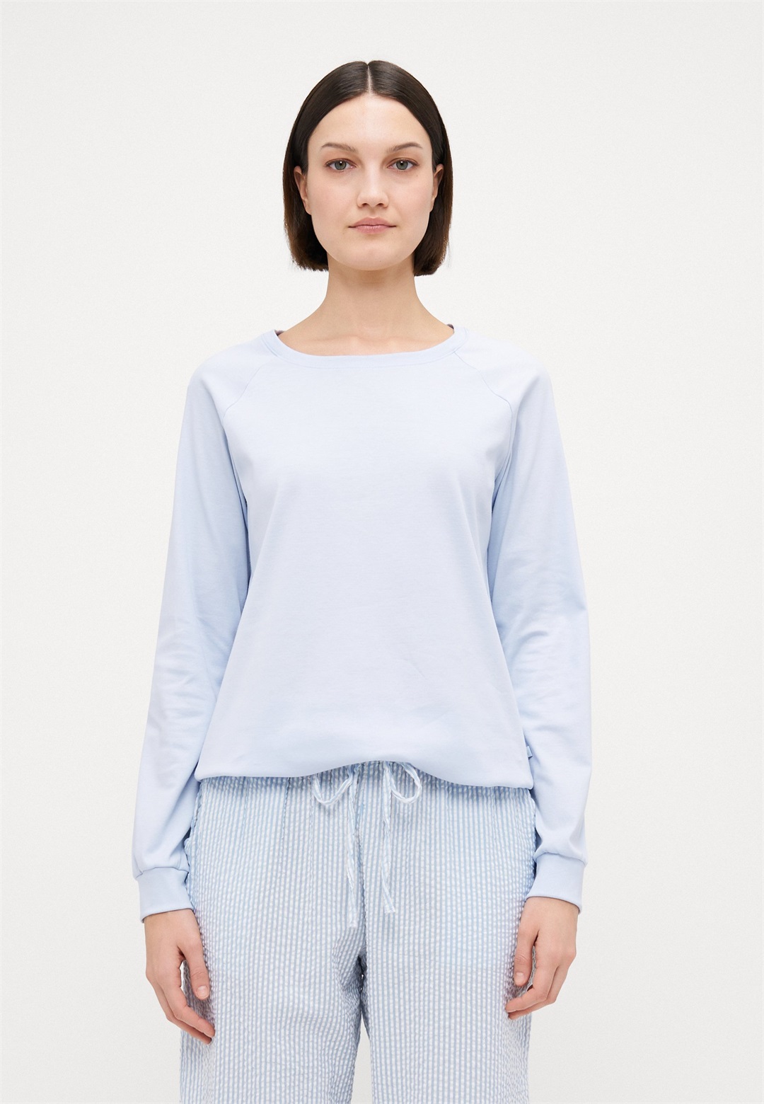 Calida WOMAN LONG SLEEVE - Nachtwäsche Shirt - harmony blue/hellblau