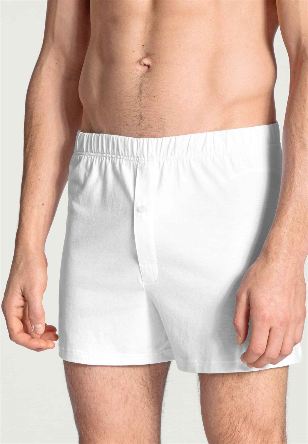 Calida JERSEY-BOXERSHORTS MIT EINGRIFF - Boxershorts - white/weiß
