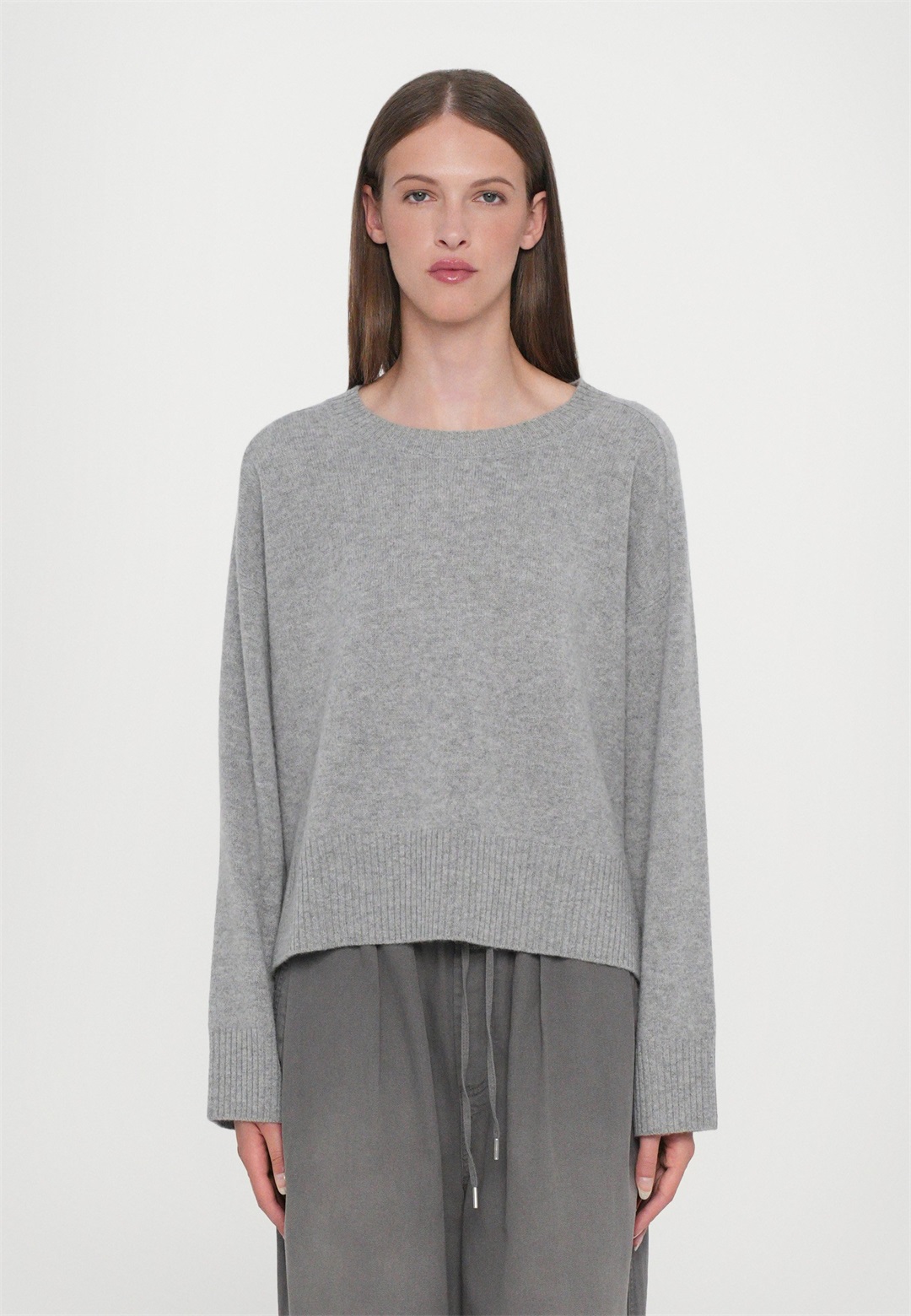 CLOSED CREW NECK WIDE SLEEVE - Strickpullover - light grey/hellgrau