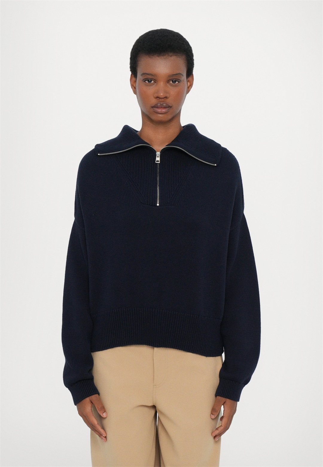 CLOSED CROPPED TROYER - Strickpullover - dark night/dunkelblau