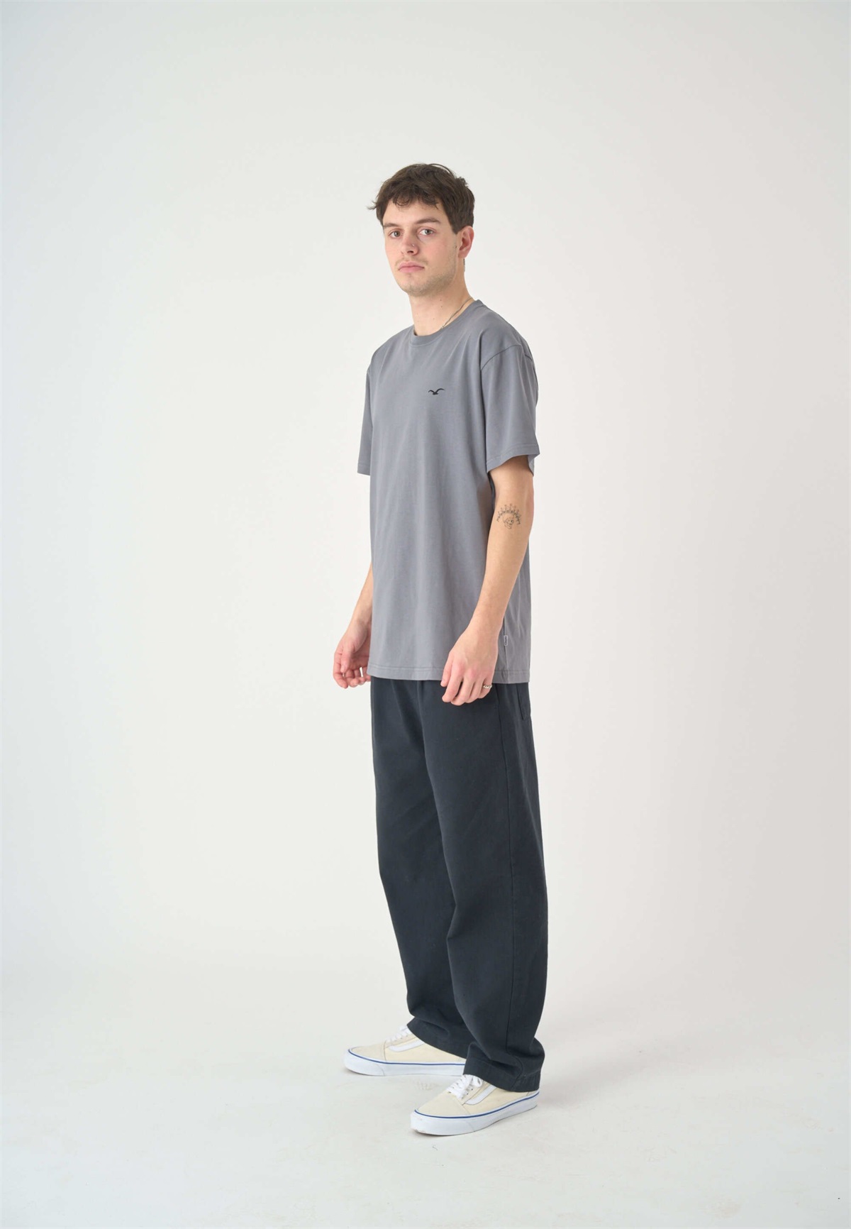 Cleptomanicx LIGULL BOXY 2 - T-Shirt basic - lava smoke/dunkelgrau