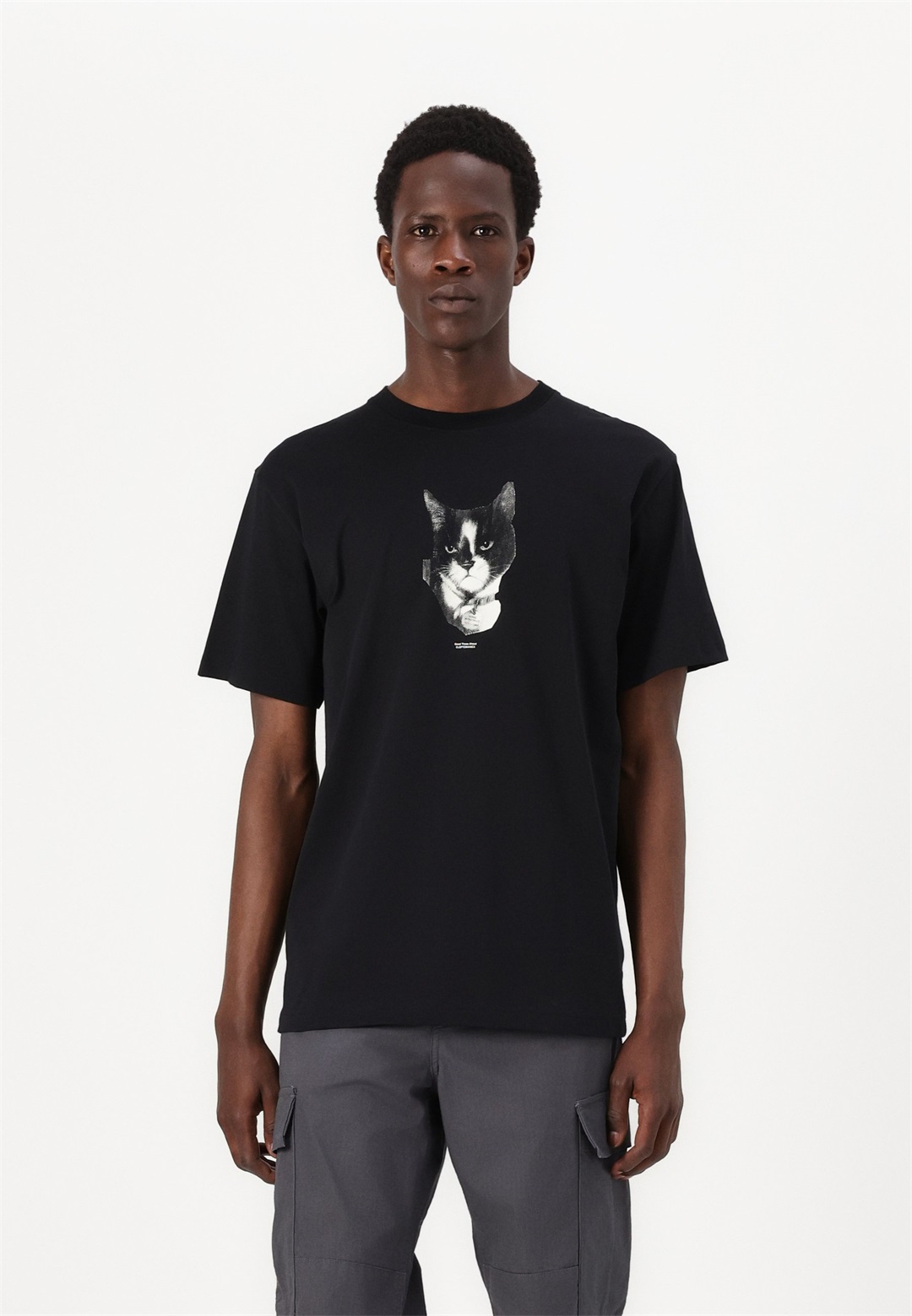 Cleptomanicx GOOD CAT - T-Shirt print - black/schwarz