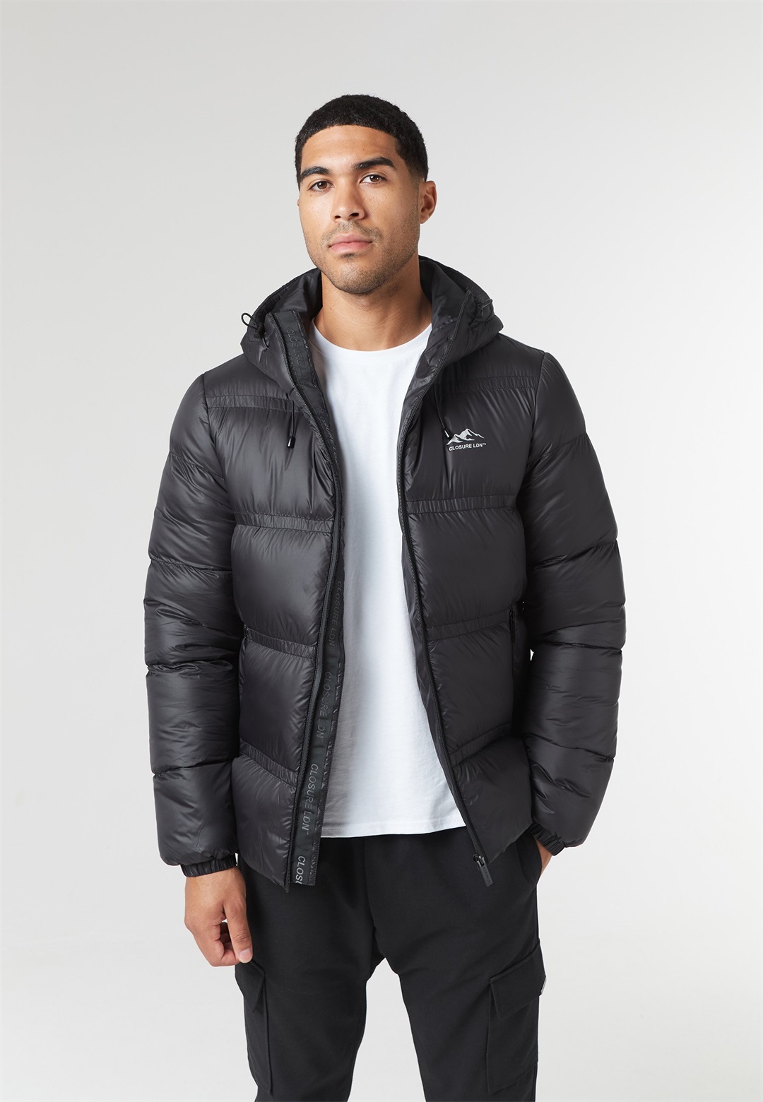 CLOSURE London LOGO RACER PUFFER JACKET - Winterjacke - black/schwarz