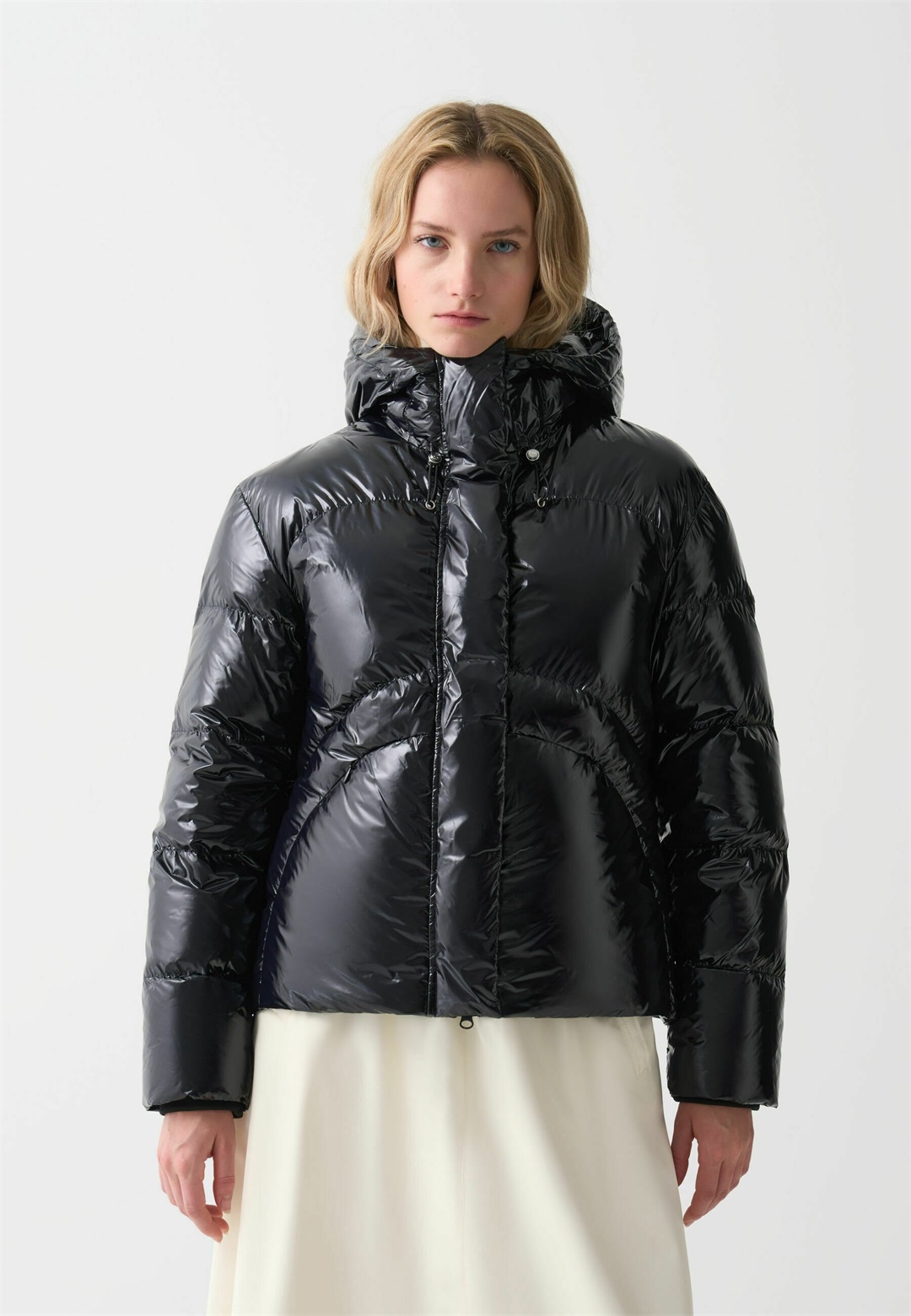 Colmar Originals GLOSSY HOODED - Daunenjacke - black/schwarz