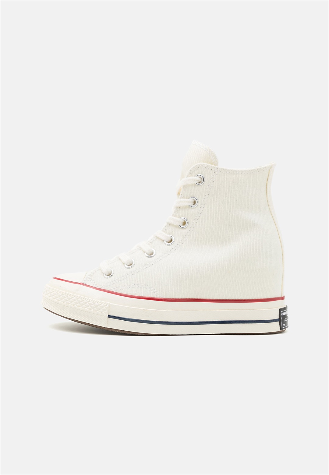 Converse CHUCK 70 INTERNAL WEDGE PREMIUM - Sneaker high - egret/black/red/offwhite