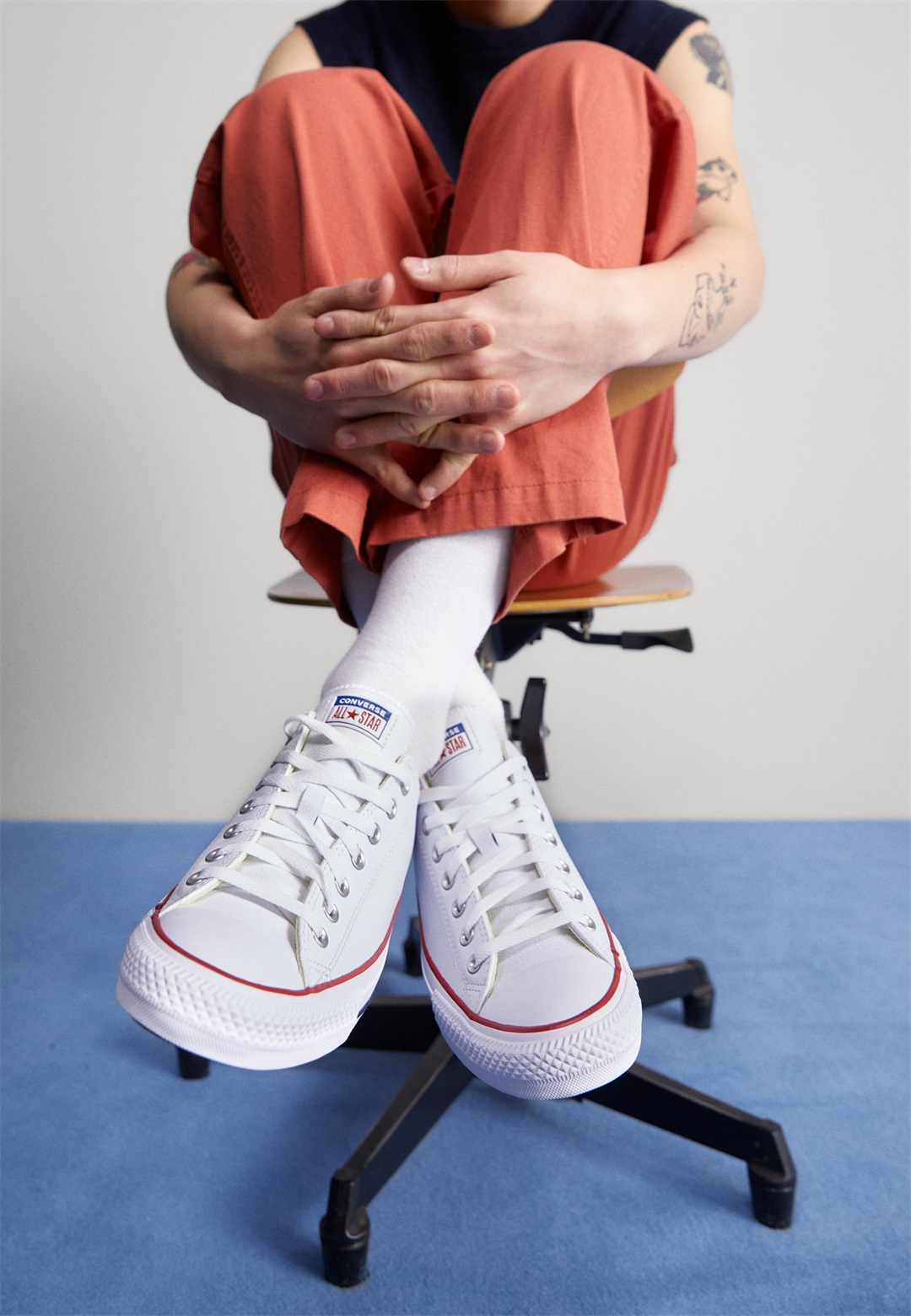 Converse CHUCK TAYLOR ALL STAR OX LEATHER UNISEX - Sneaker low - white/weiß