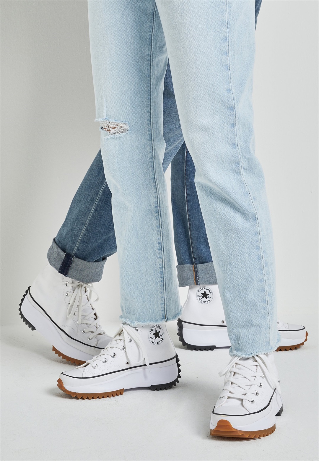 Converse RUN STAR HIKE - Sneaker high - white/black/weiß