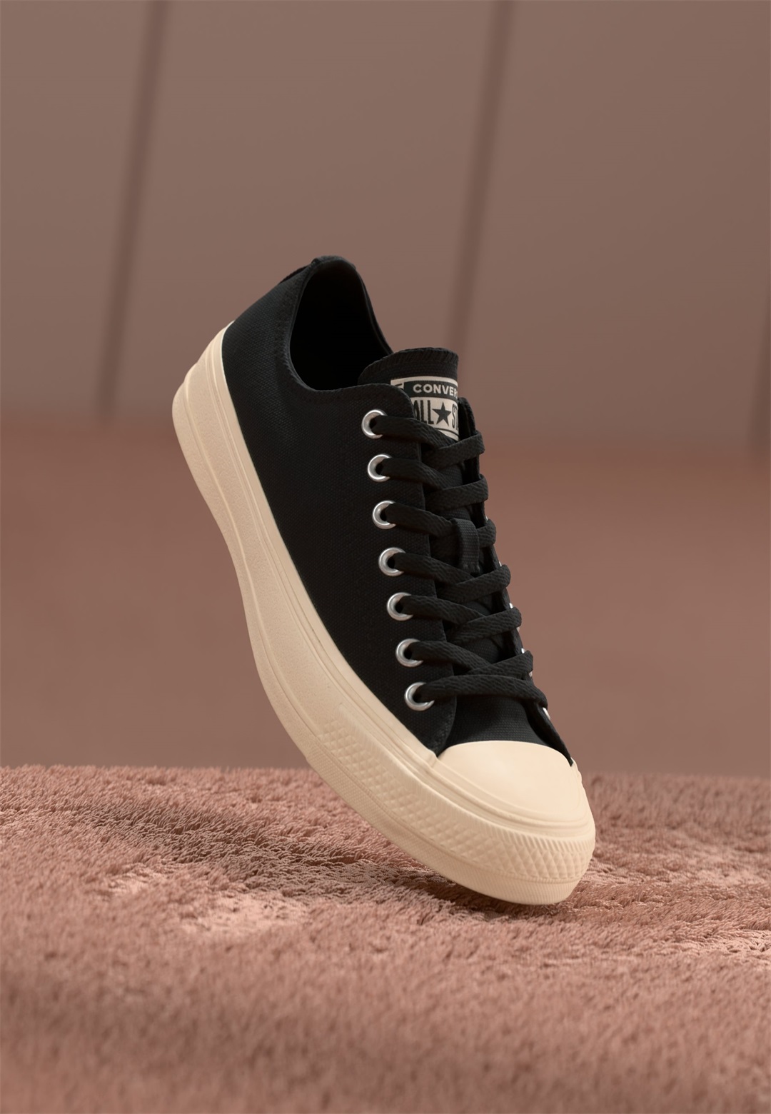 Converse CHUCK TAYLOR ALL STAR DURABLE UNISEX - Sneaker low - black/natural ivory/schwarz