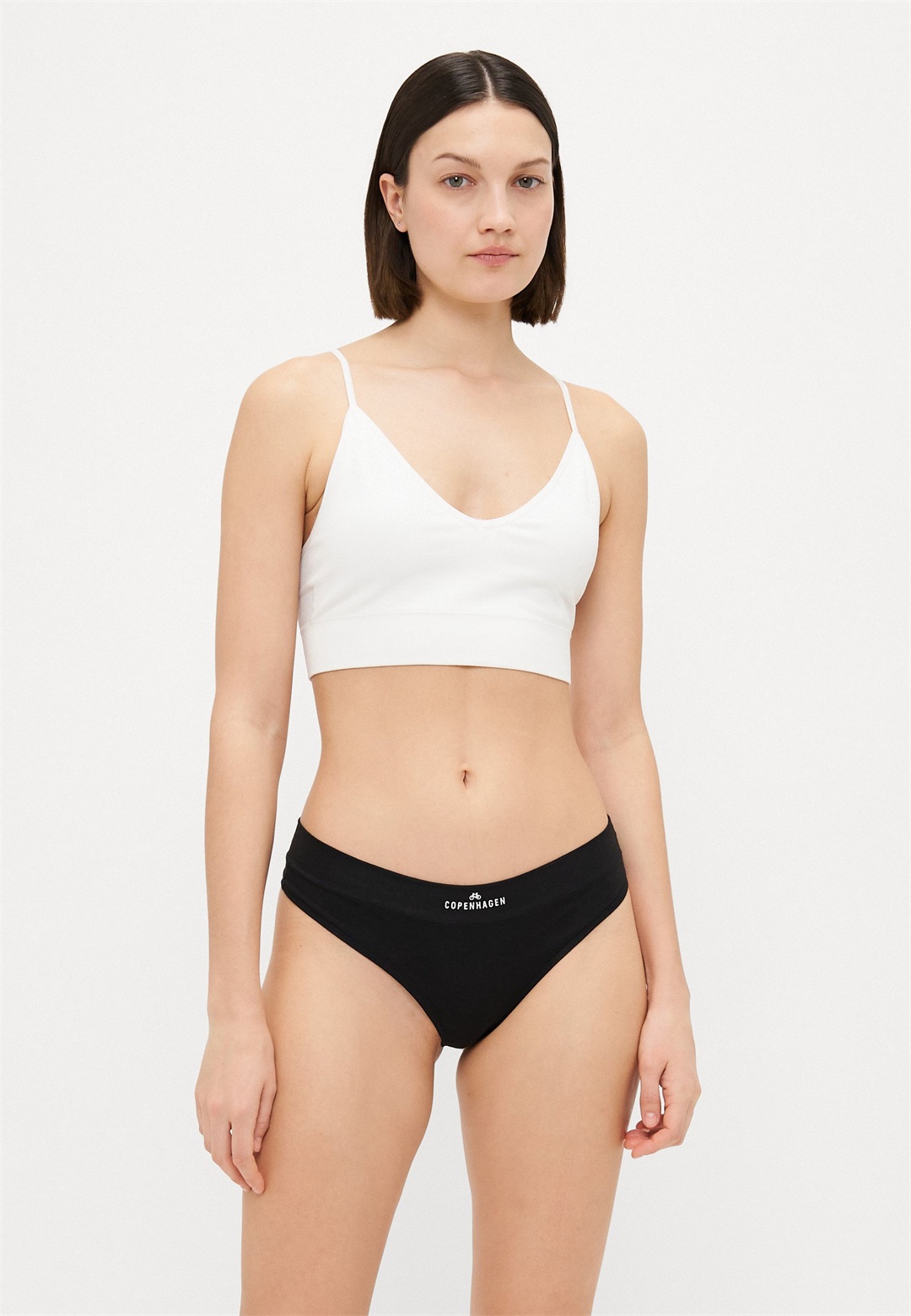 Copenhagen Studios 3 PACK - String - black/white/mottled grey/schwarz