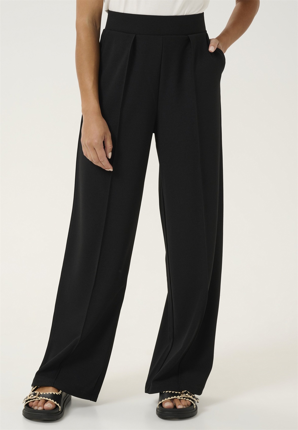 Cream CRSIKI - Stoffhose - pitch black/schwarz