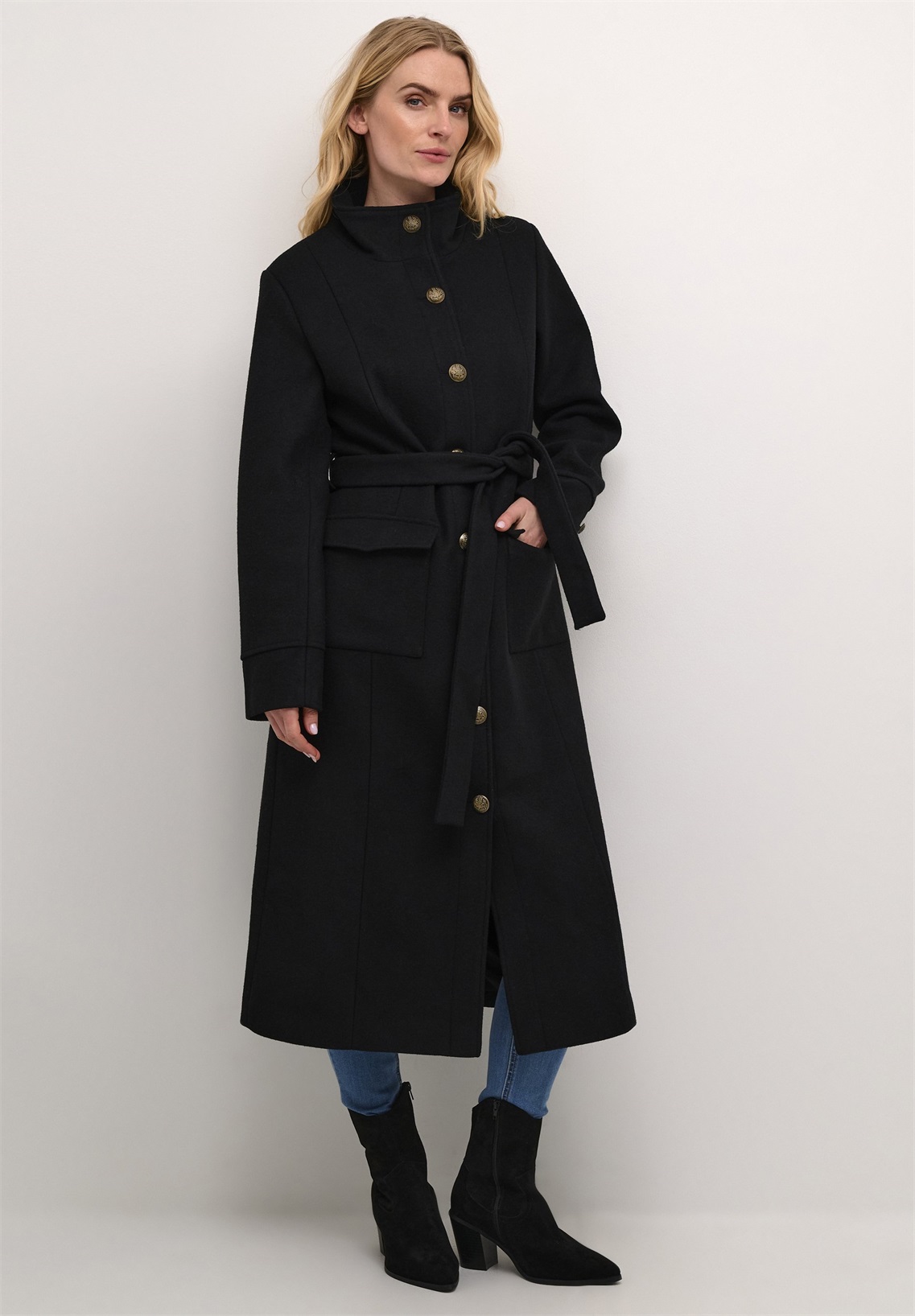 Cream TOVA - Klassischer Mantel - pitch black/schwarz