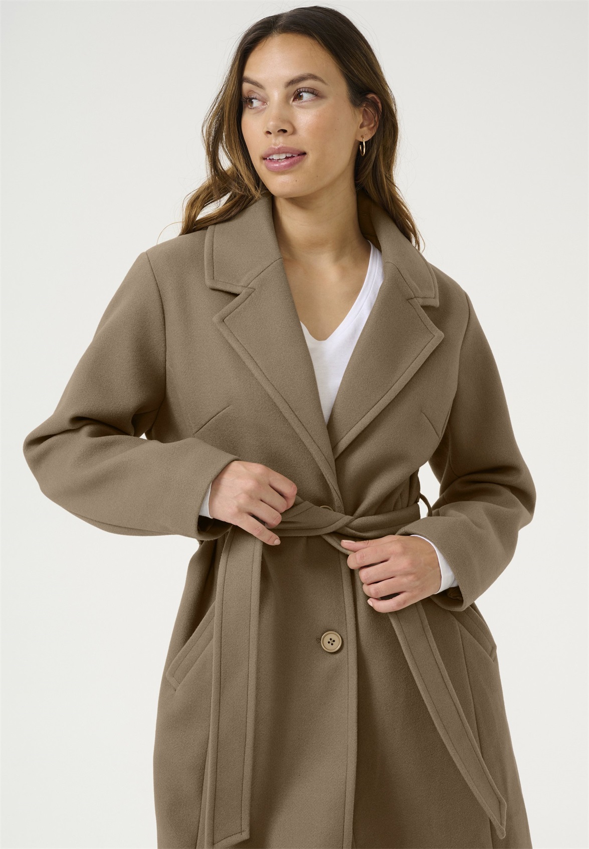 Cream CAMELIA - Klassischer Mantel - sepia tint/braun