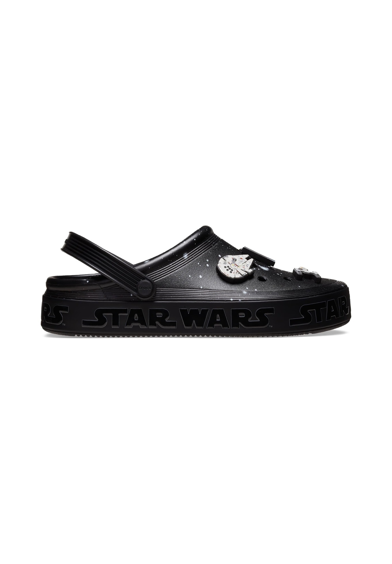Crocs STAR WARS OFF COURT - Badesandale - black/schwarz-metallic