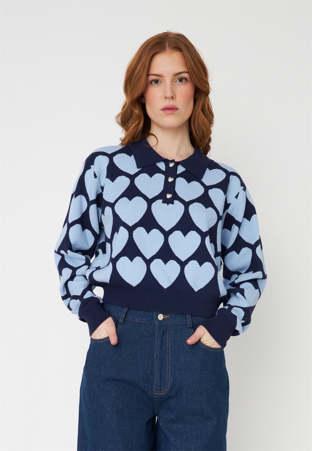 Cras LOVEMY - Strickpullover - blue/blau