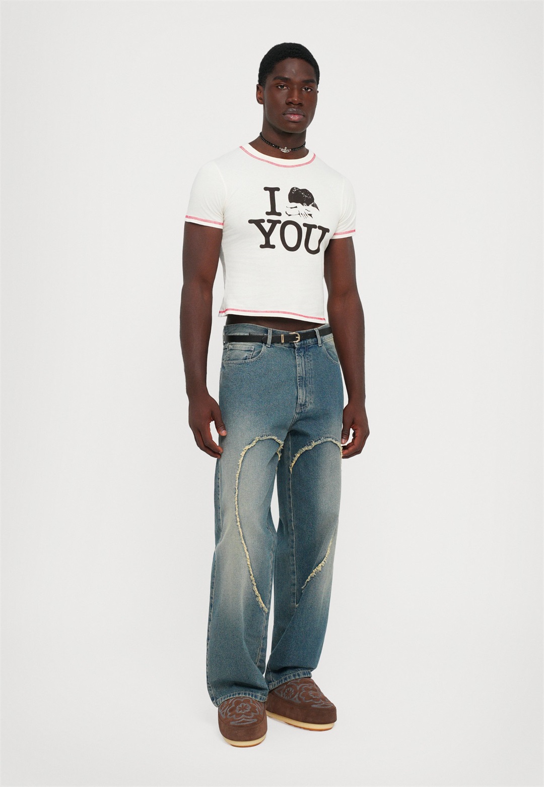 Carne Bollente LOVE PANTS UNISEX - Baggy Jeans - blue denim