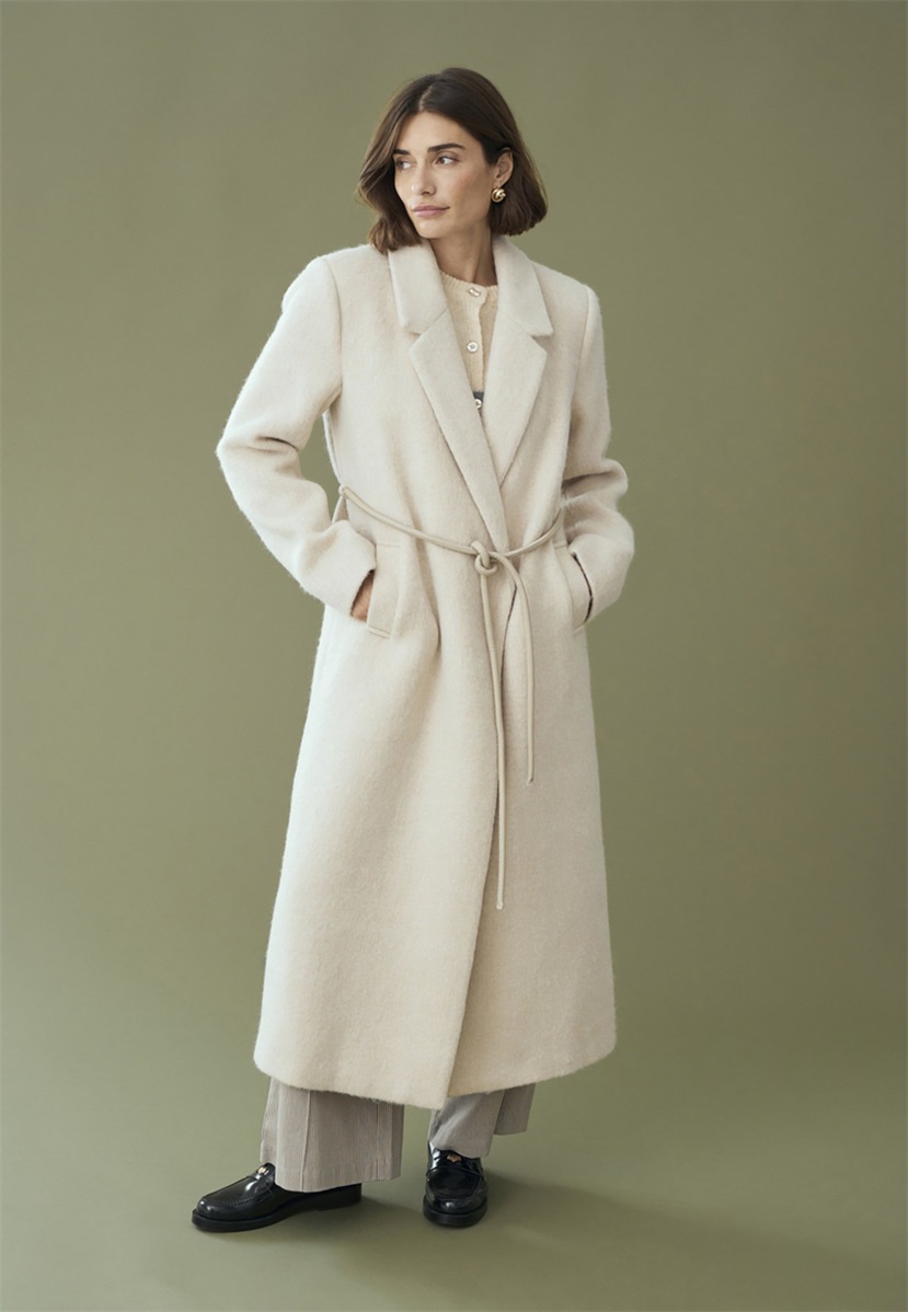 Culture BELMA - Klassischer Mantel - oyster gray melange/hellgrau-meliert