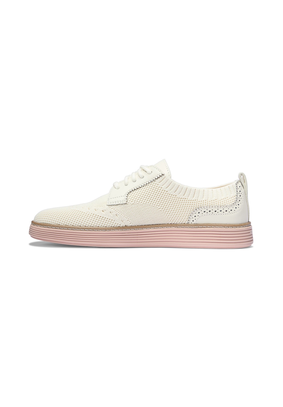 Cole Haan Sportlicher Schnürer - ivory knitleathercameo rose/offwhite