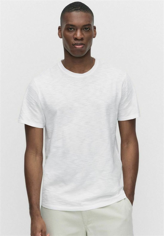 Dobber HARRY CREW NECK TEE - T-Shirt basic - white/weiß