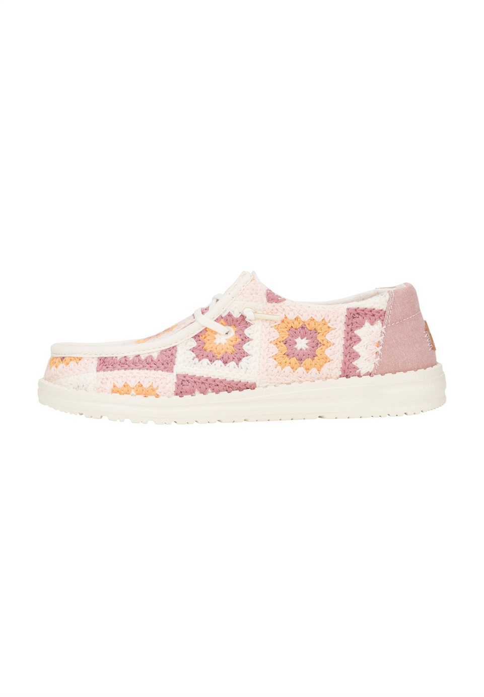 HEYDUDE Wendy Cottage Crochet - Slip-Ons - Sportlicher Schnürer - petal pink multi/pink