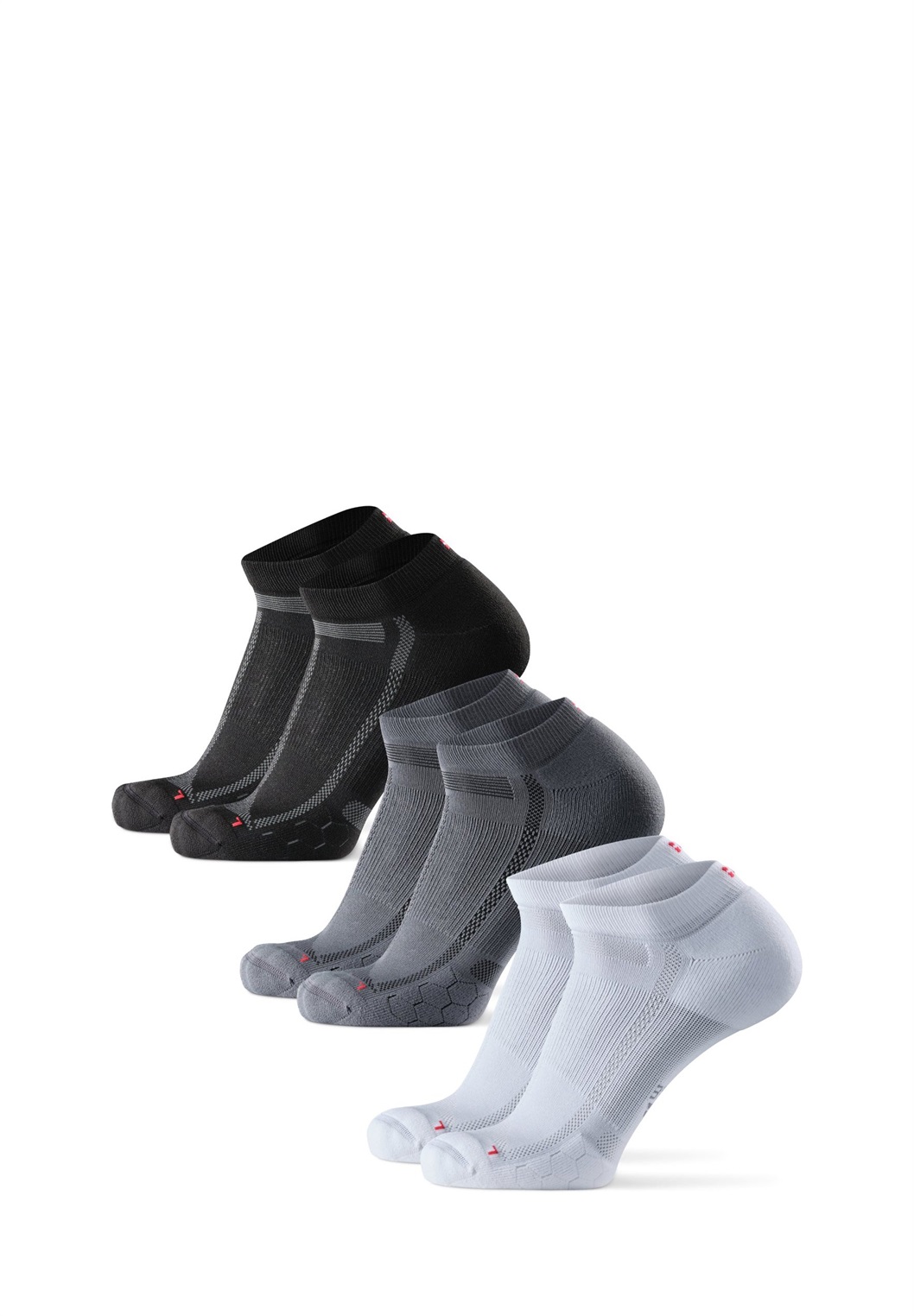 Danish Endurance LONG DISTANCE 3 PACK - Füßlinge - multicolour black grey white/mehrfarbig