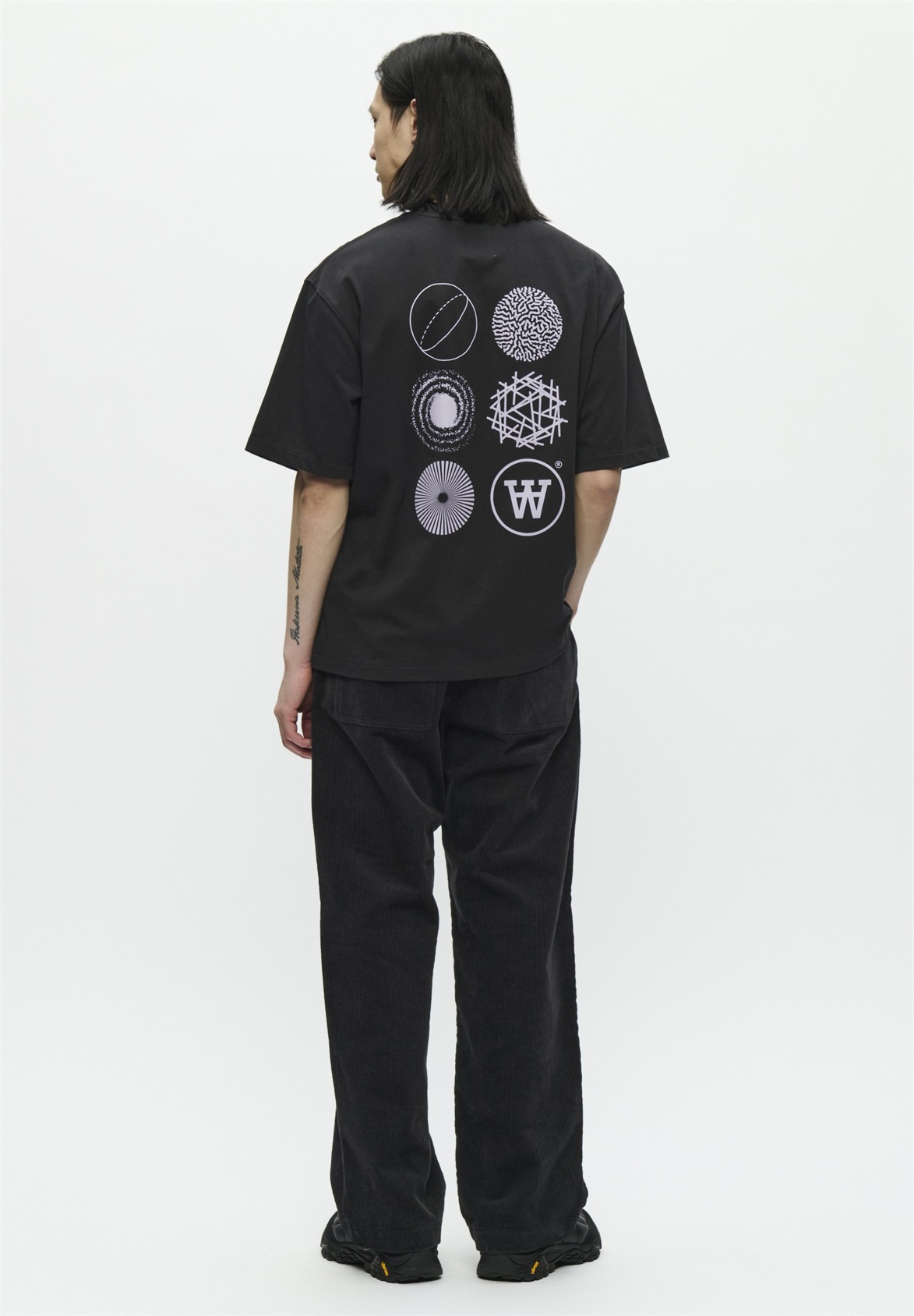 DOUBLE A BY W.W. LIAM TEE - T-Shirt print - black/schwarz