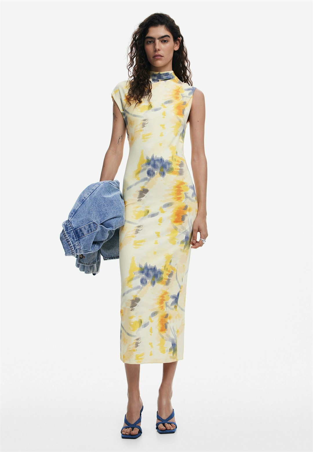 Desigual FLORAL - Freizeitkleid - yellow/gelb