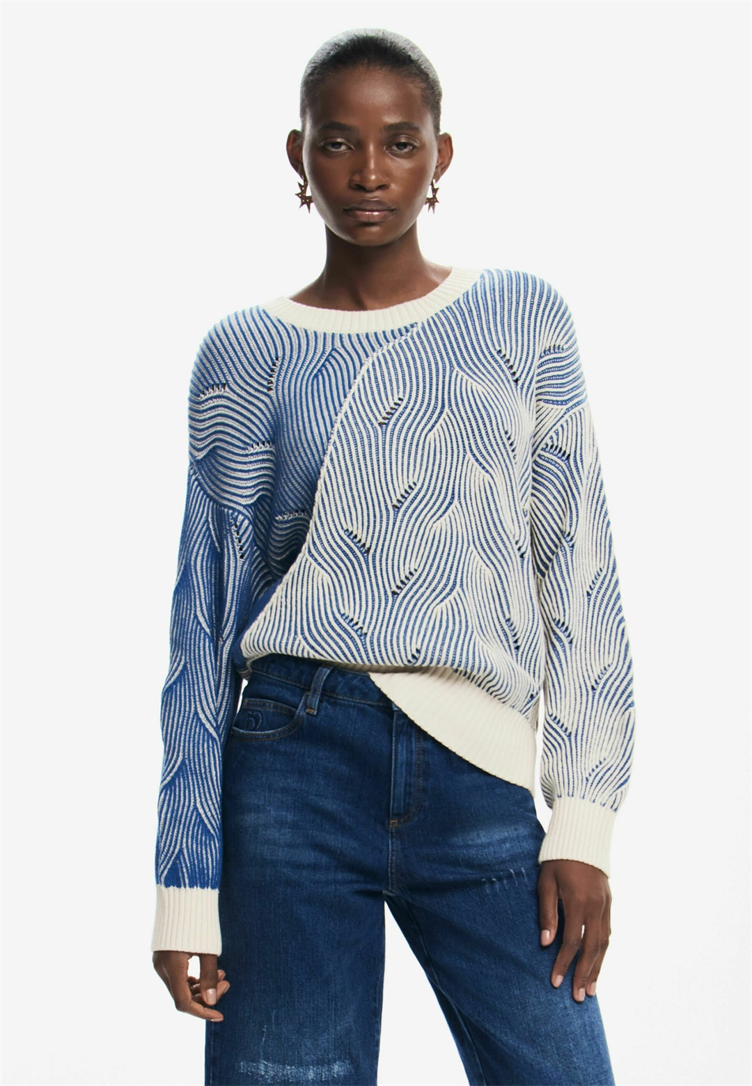 Desigual Strickpullover - blue denim Desigual Strickpullover - blue denim