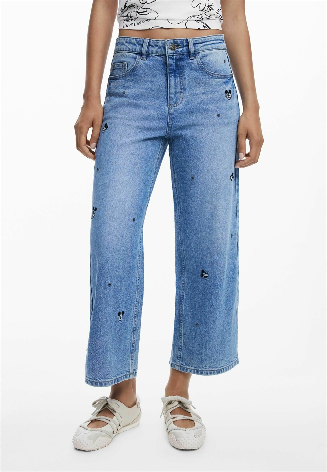 Desigual MIKCEY - Jeans Straight Leg - blue/blau