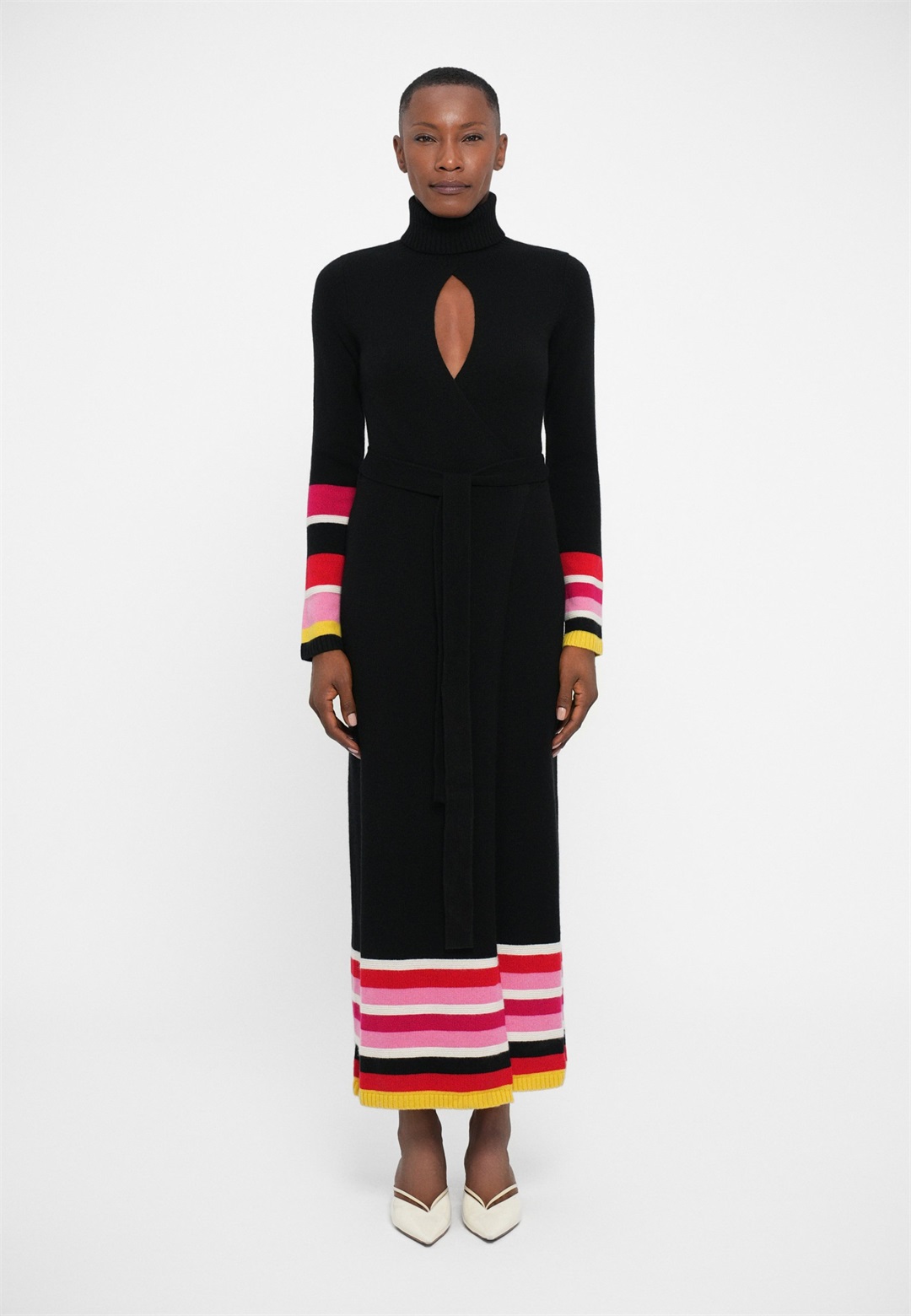 Diane von Furstenberg BEA SWEATER DRESS - Strickkleid - black combo/schwarz