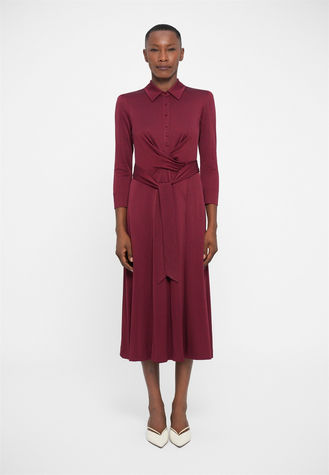 Diane von Furstenberg SANA TWO DRESS - Blusenkleid - wine pink/bordeaux