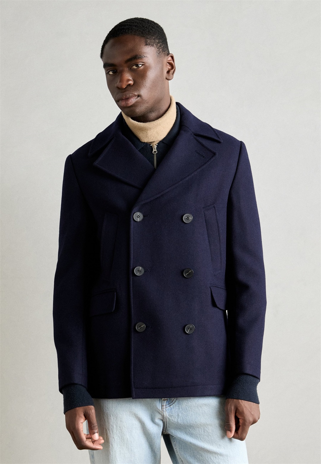 Isaac Dewhirst NEW SHORT PEACOAT SIDE ENTRY - Übergangsjacke - navy/dunkelblau