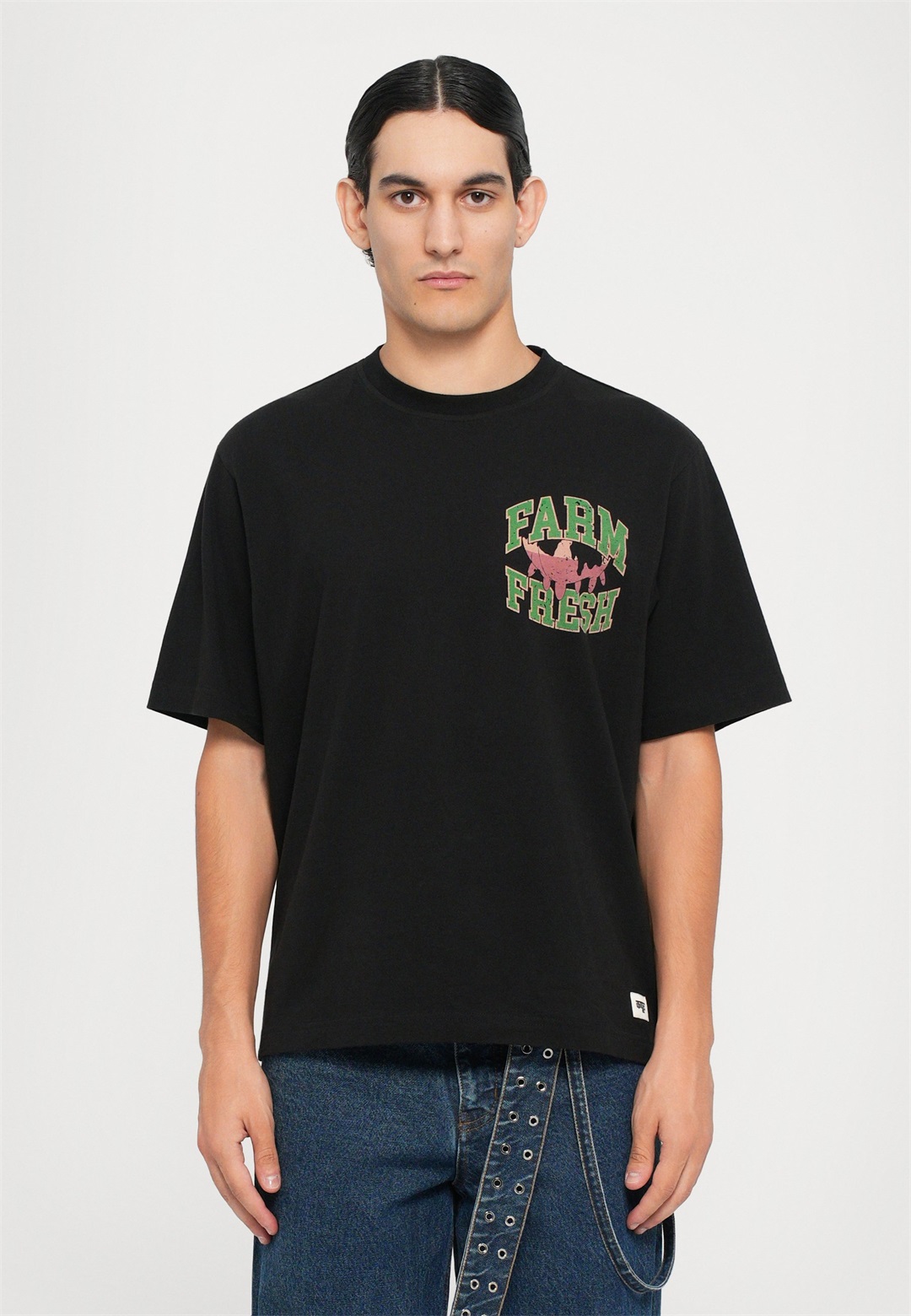 Dhruv Kapoor FARM FRESH HALF SLEEVES TEE - T-Shirt print - black/schwarz