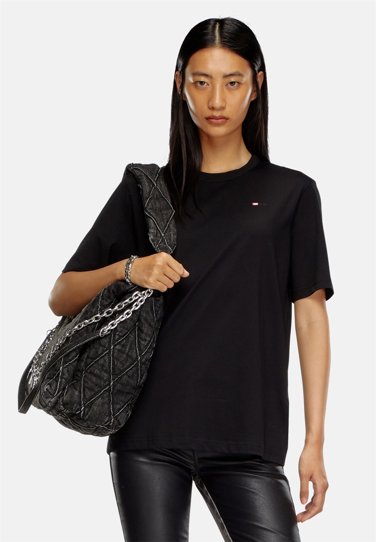 Diesel ADJUST-MICRODIV - T-Shirt basic - black/schwarz