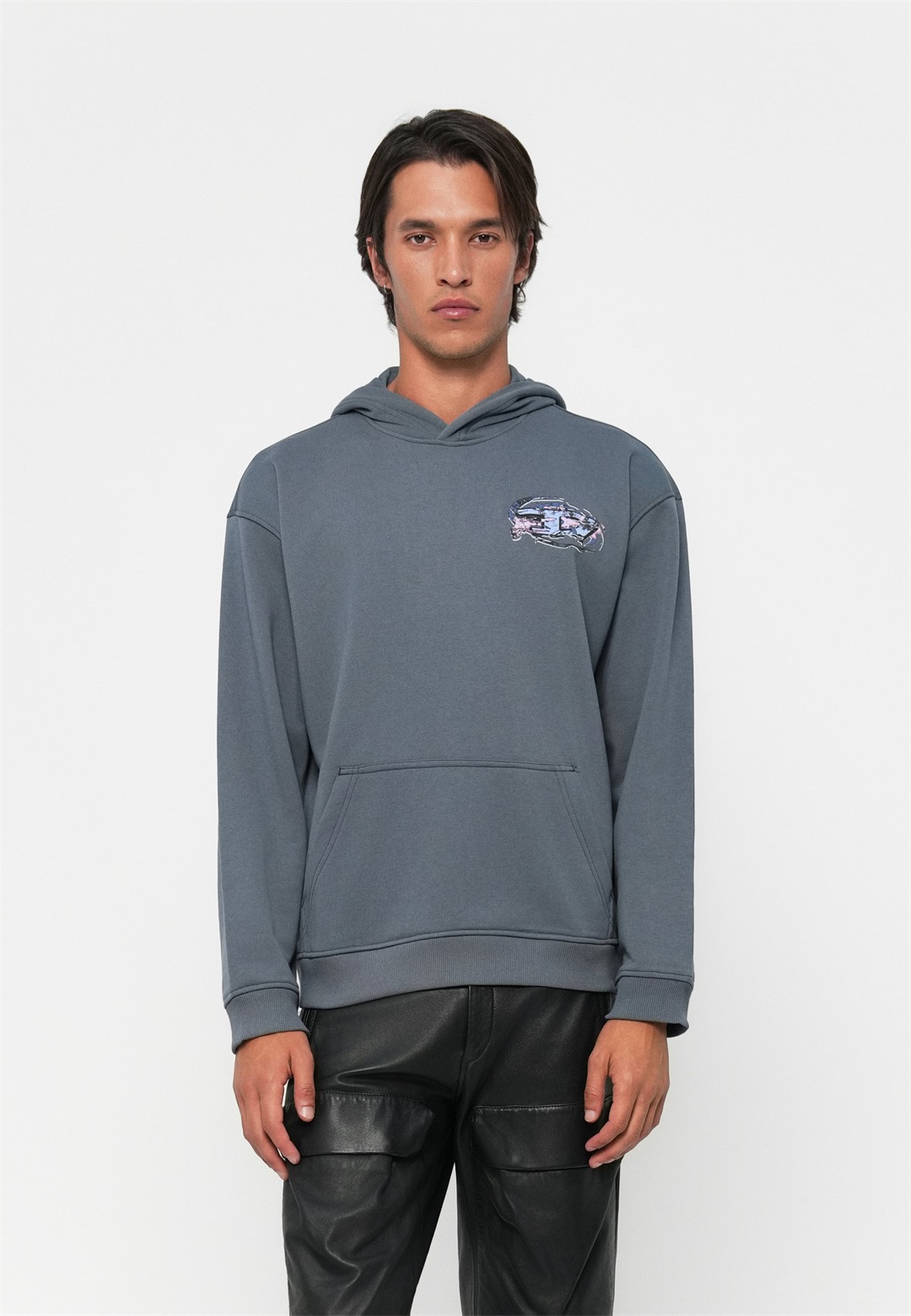 Diesel BOX HOOD UNISEX - Kapuzenpullover - dark grey/dunkelgrau