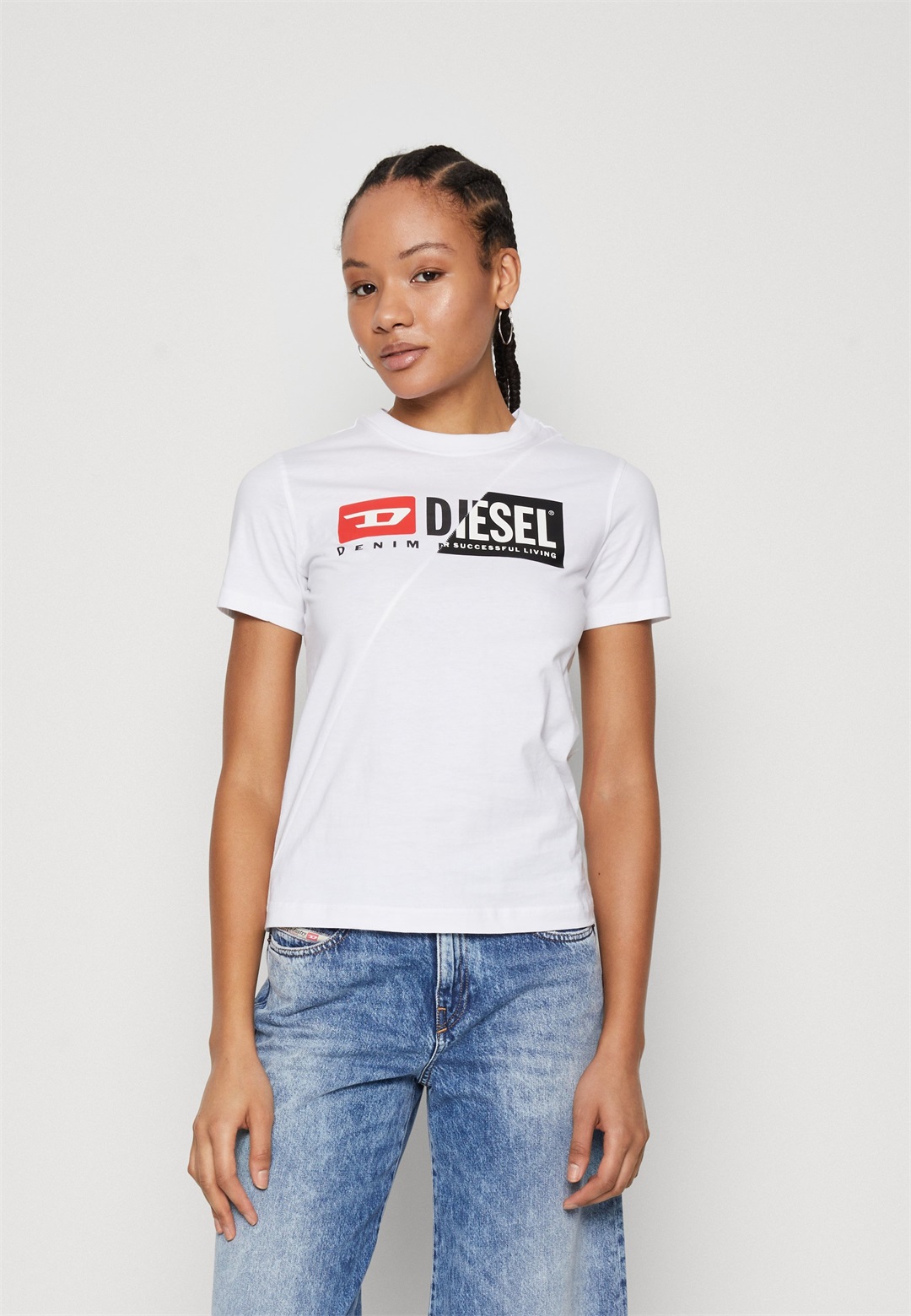 Diesel CUTY - T-Shirt print - white/weiß