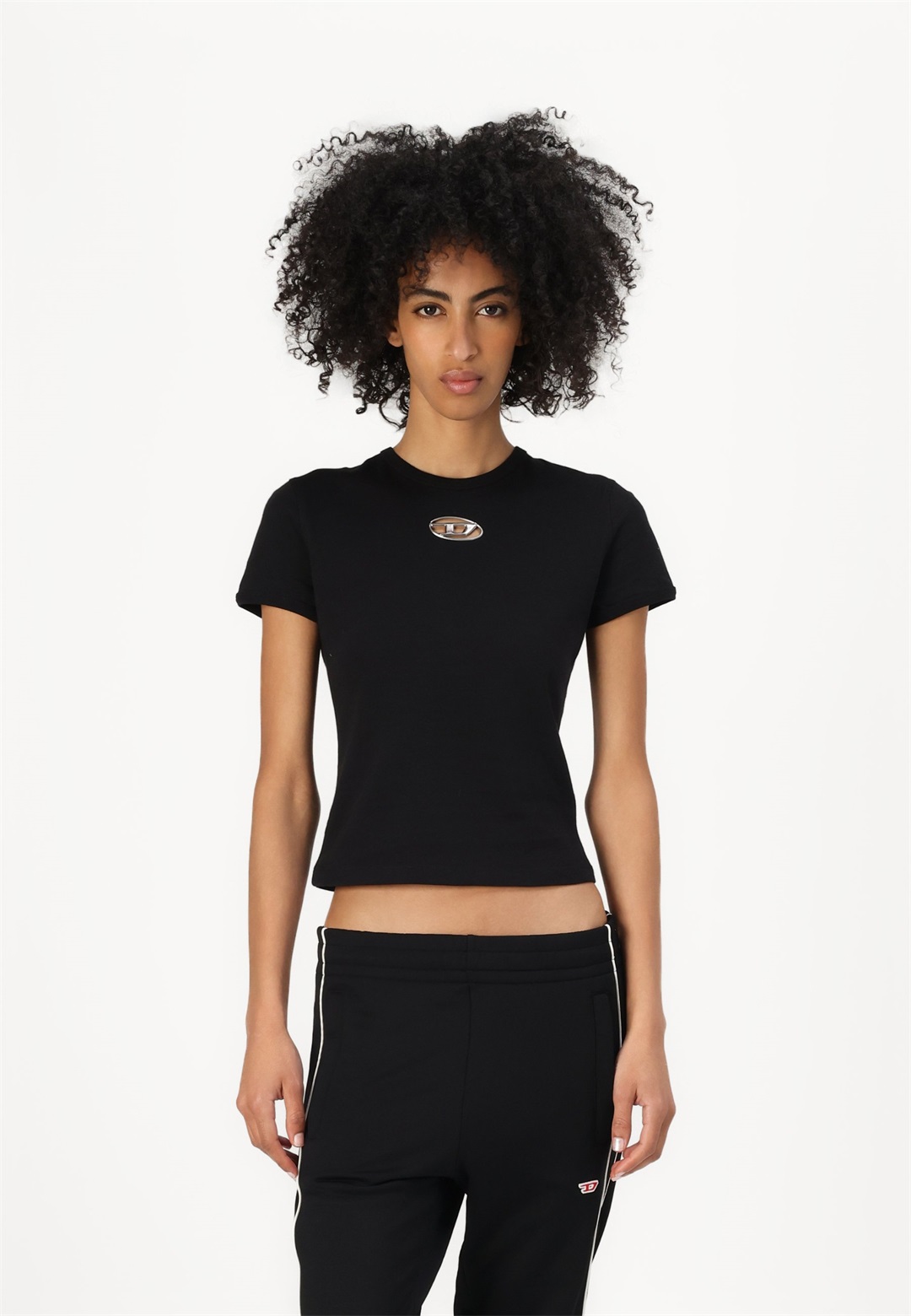 Diesel UNCUTIE - T-Shirt print - black/schwarz