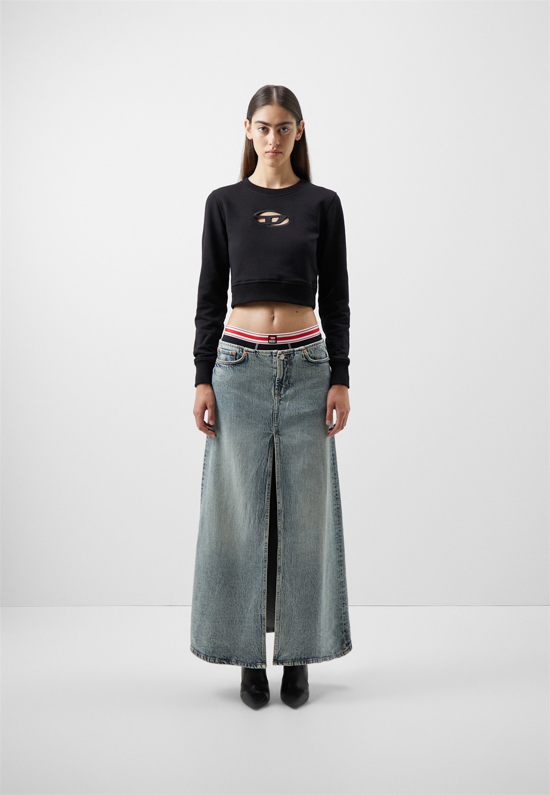 Diesel SLIMMY - Sweatshirt - black/schwarz