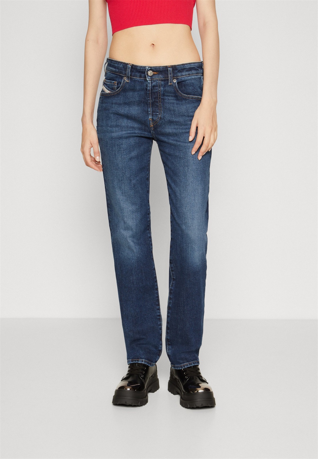 Diesel 1989 D-MINE - Jeans Straight Leg - dark blue/blue denim
