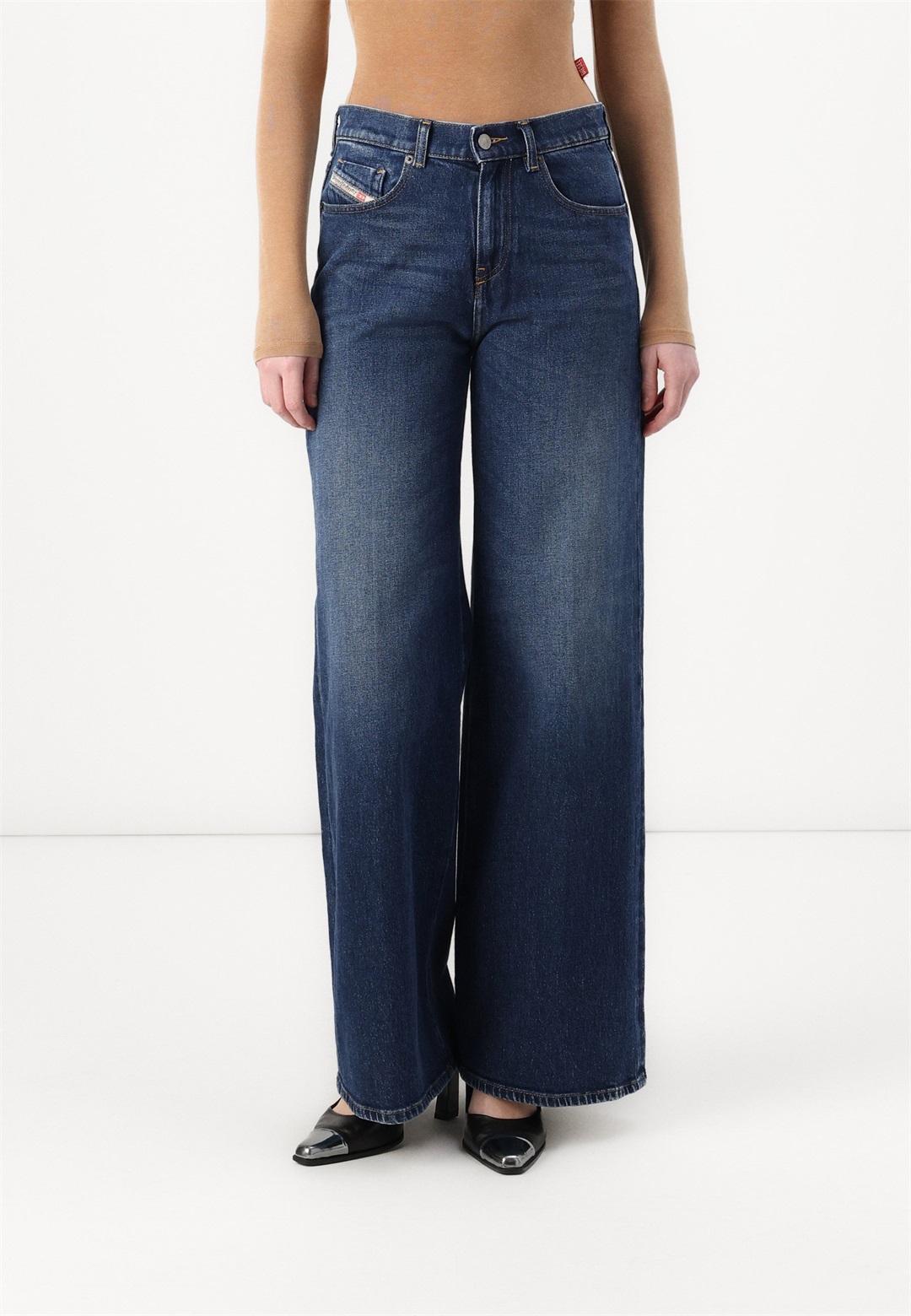 Diesel D AKEMI - Wide Leg - 01/blue denim