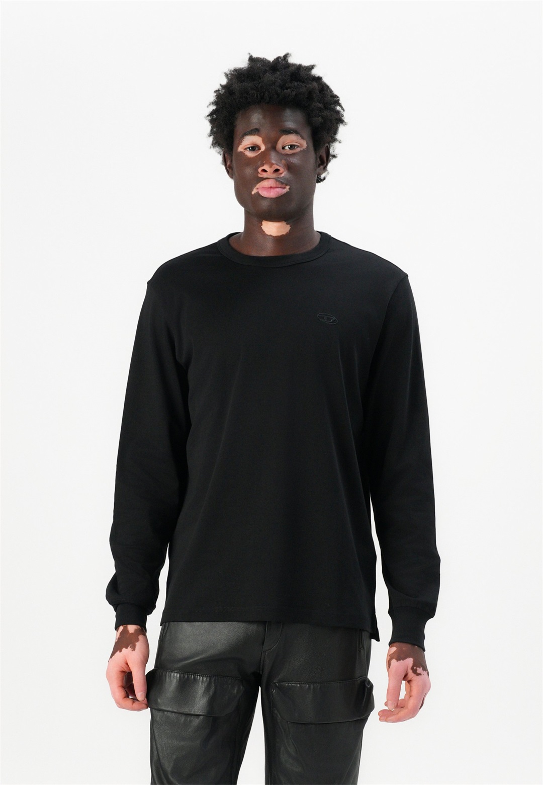 Diesel ADJUST SLITS - Langarmshirt - black/schwarz