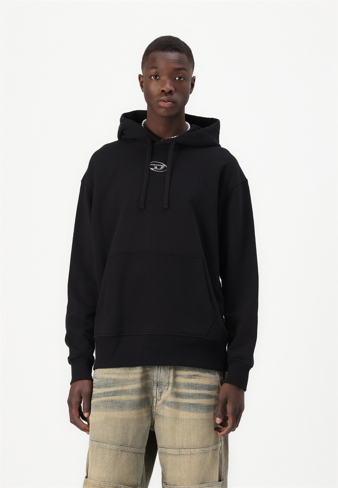 Diesel MACS HOOD UNISEX - Kapuzenpullover - black/schwarz