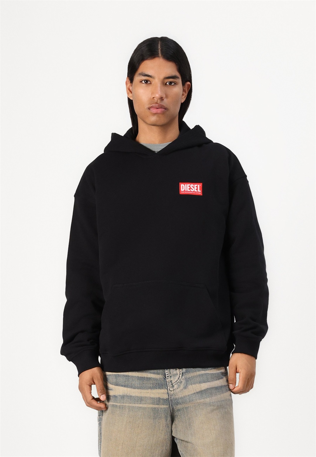 Diesel BOXT HOOD LAB - Sweatshirt - black/schwarz