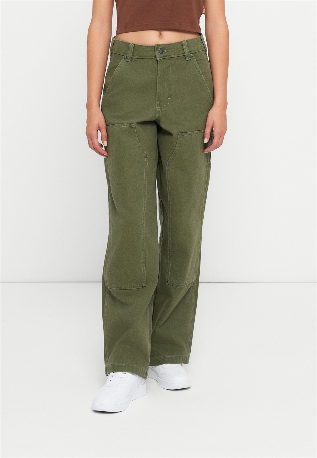 Dickies DOUBLE KNEE PANT - Stoffhose - military green/oliv