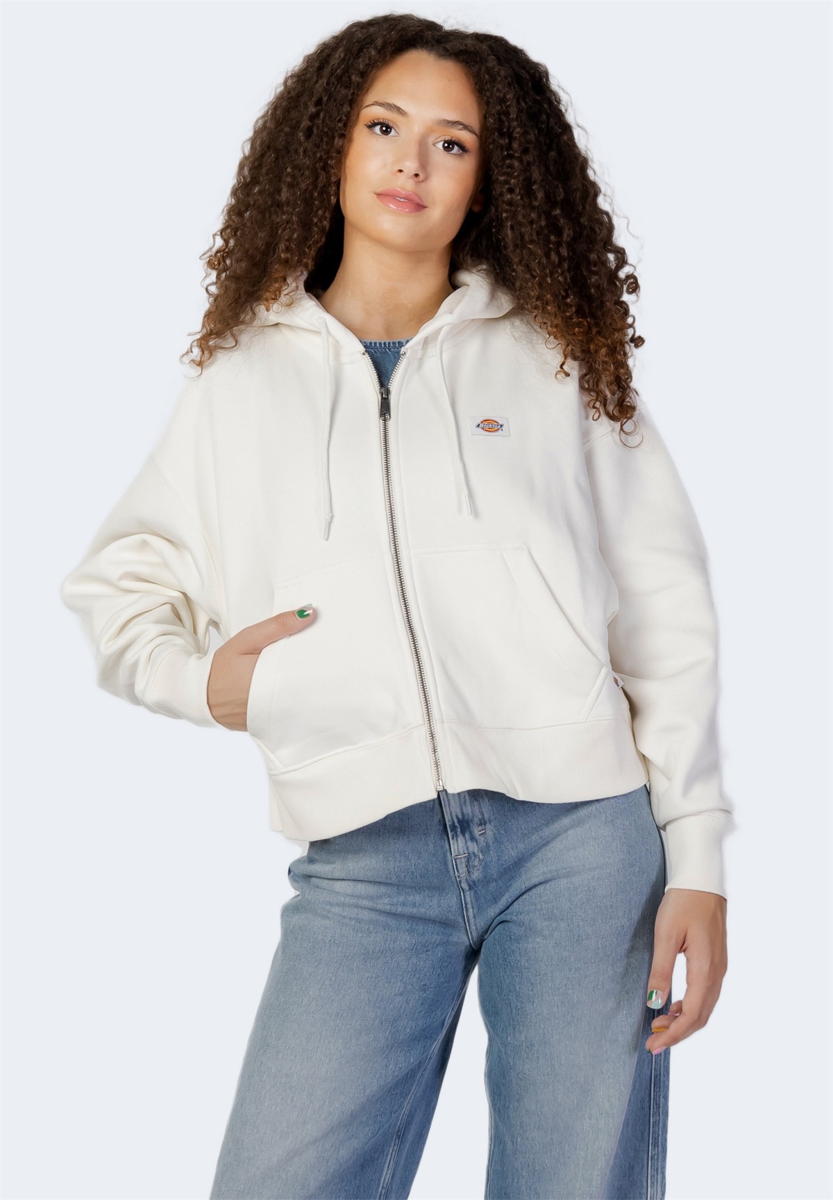 Dickies OAKPORT ZIP - Sweatjacke - cream/offwhite