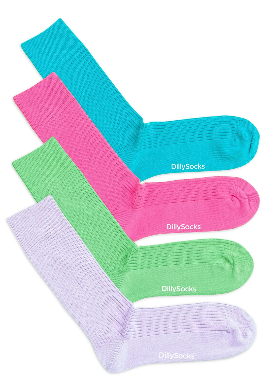 DillySocks 4ER PACK PREMIUM - Socken - ribbed color blocking/hellgrün